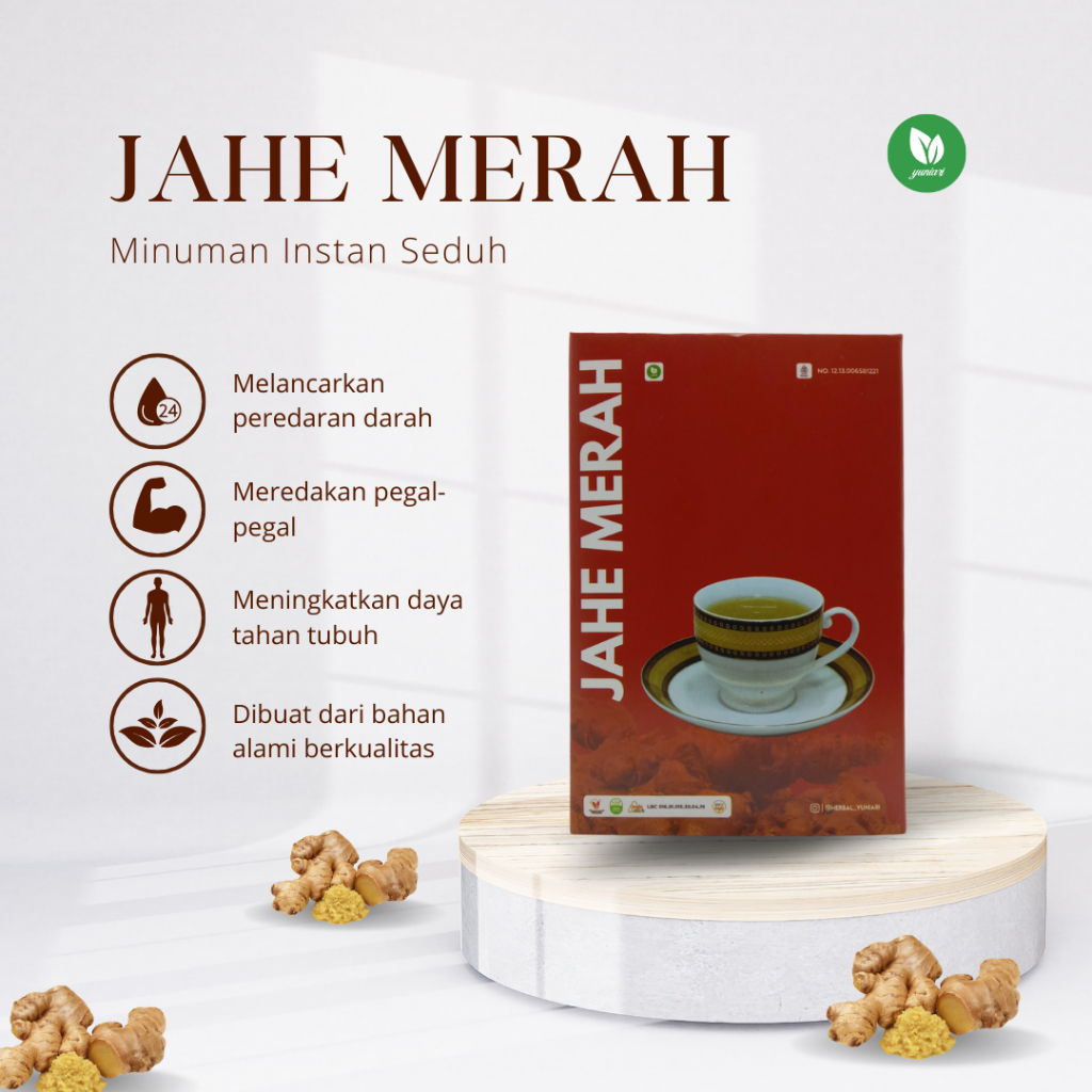 

Yuniari - Jahe Merah Minuman Herbal Tradisional Premium Praktis Seduh Asli Original Halal