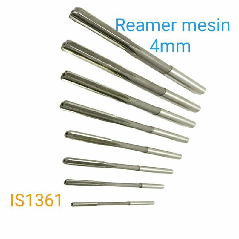 1pcs Reamer 4mm HSS H7 reamer mesin lemer lurus 6flute bukan bor nachi