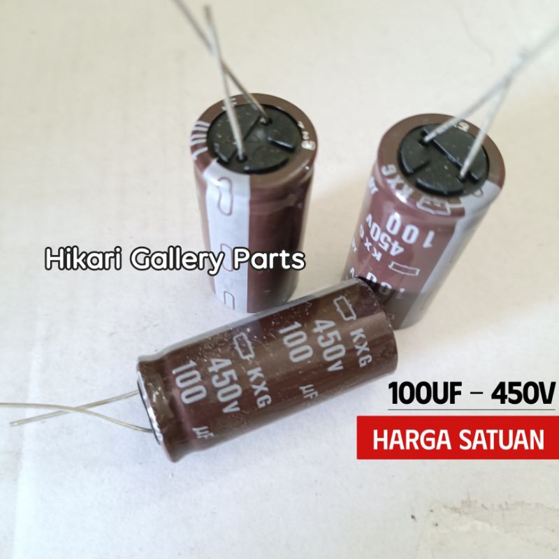 Kapasitor Elco 100uf 450v 450volt  elko 100uf 450 volt 100mikro micro