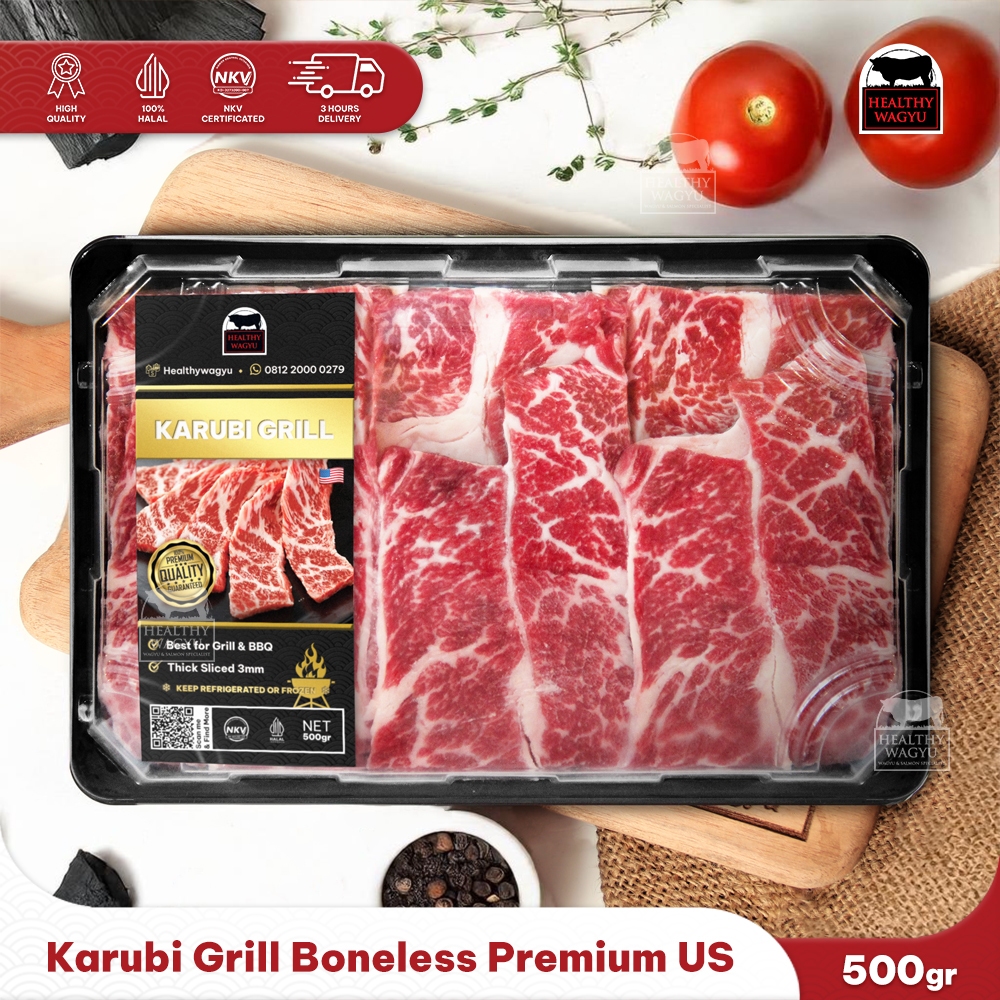 

Karubi Grill Boneless Shortribs Us Beef 500gr Healthy Wagyu
