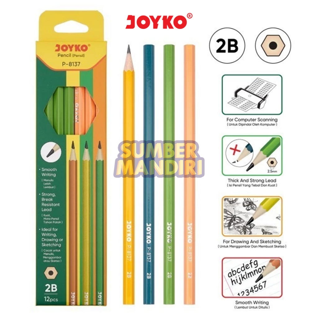 

Pencil Pensil JOYKO P-8137 2B [12 PCS]