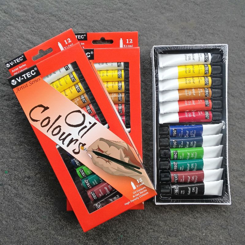 

Cat Minyak Warna Oil Colours V-TEC Artist Series 12 Warna ( Set ) SF6