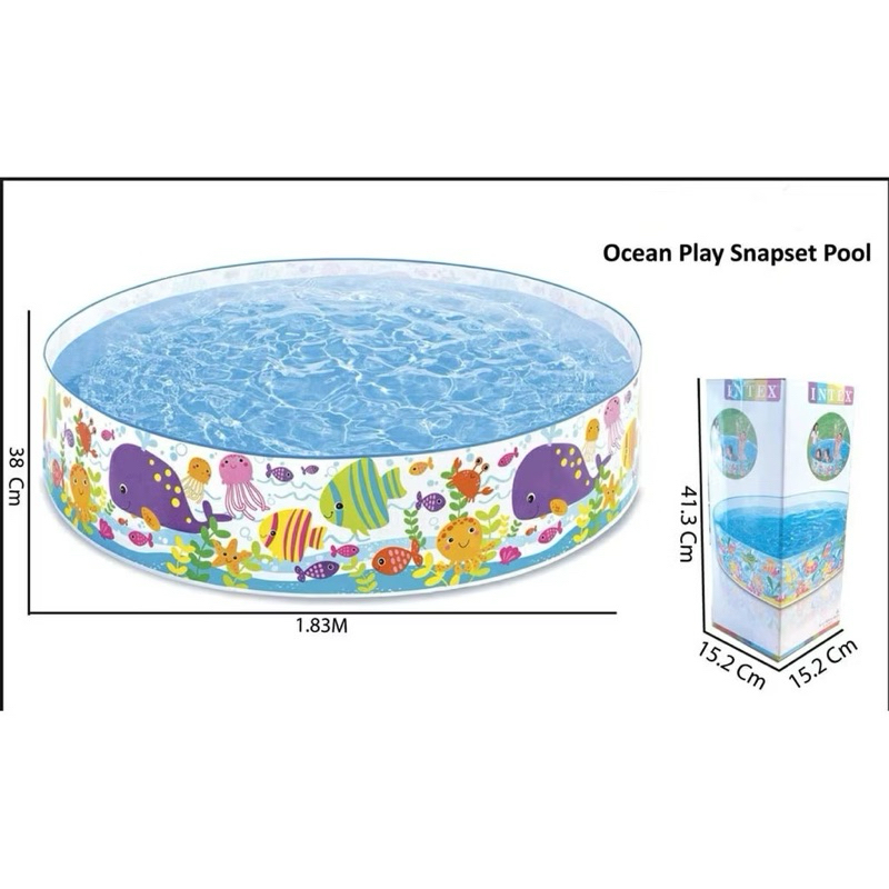 Kolam Jumbo INTEX 56452 Ocean Play Snapset Pool 183cm Kolam Renang Tanpa Tiup Jumbo | Gift kado hadi