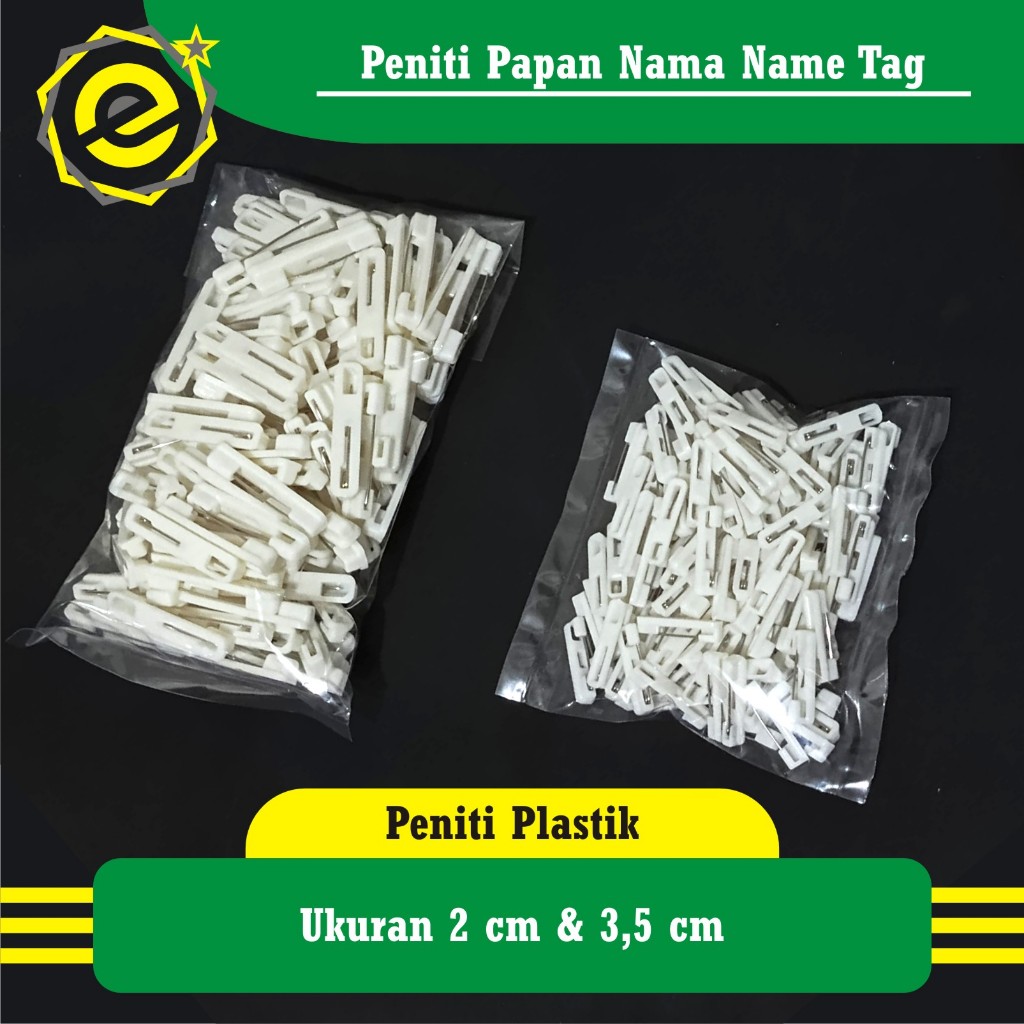 

Peniti Plastik Papan Nama Name Tag Premium