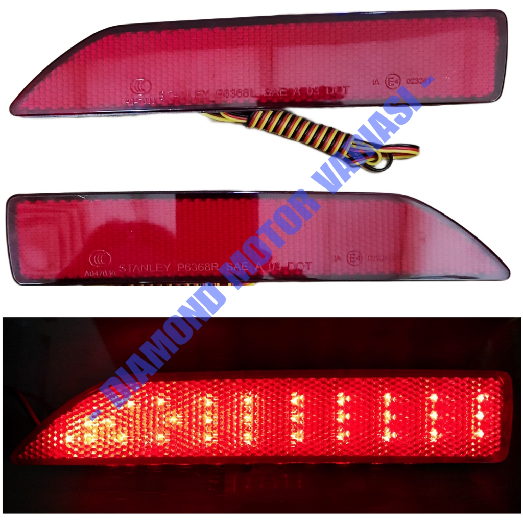 Mata Kucing Reflektor Lampu LED Bemper Belakang Honda Mobilio BRV 2014 2016 2017 2019