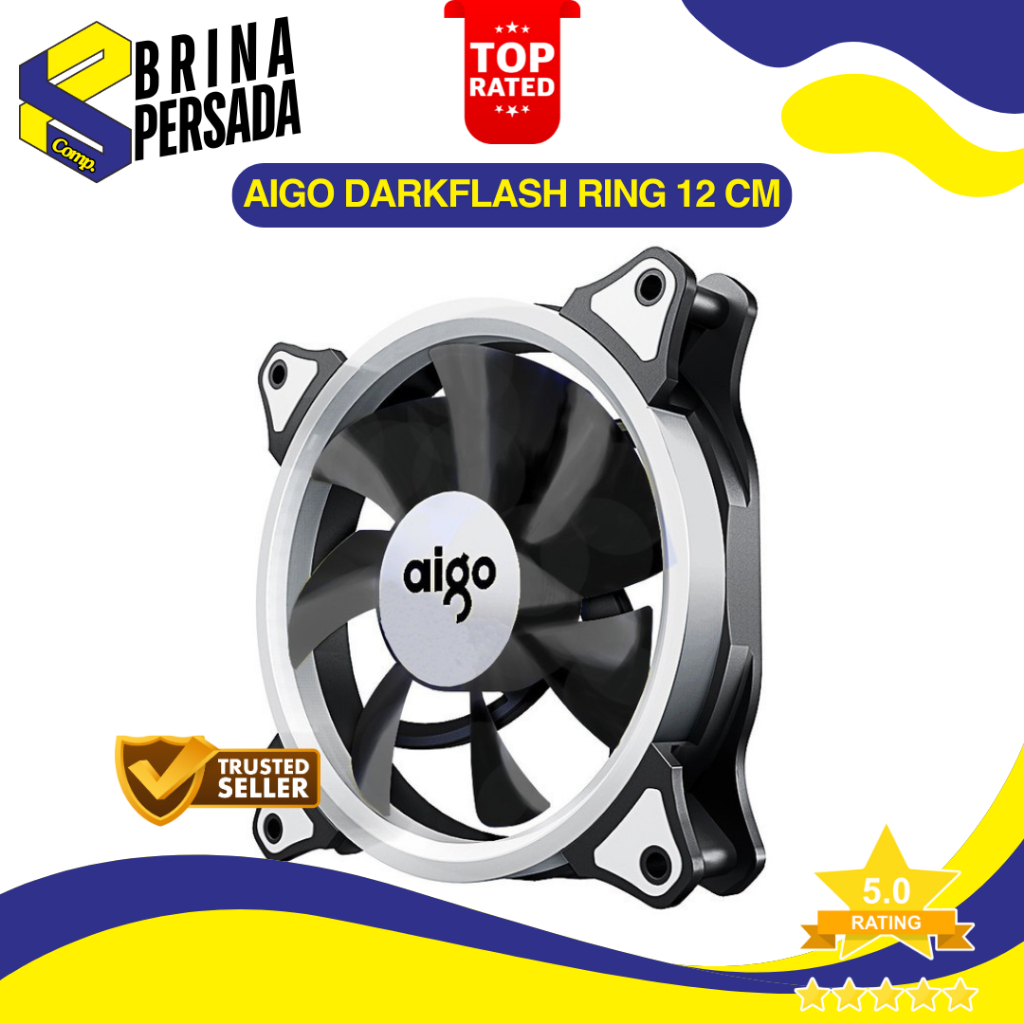 AIGO Darkflash Ring 12 cm White LED Case Fan