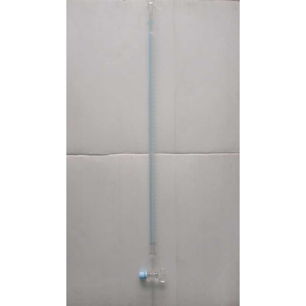 Buret Kran Kaca 100 ml Pyrex Lokal / Buret Kran Glass 100 ml PYREX LOKAL