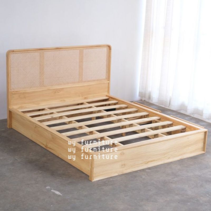 dipan tempat tidur kayu jati, dipan laci kayu jati, dipan murah kayu jati
