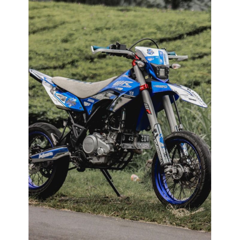 DECAL WR FULL CHROME BIRU | decal crf | decal klx bf | decal dtracker | decal gordons