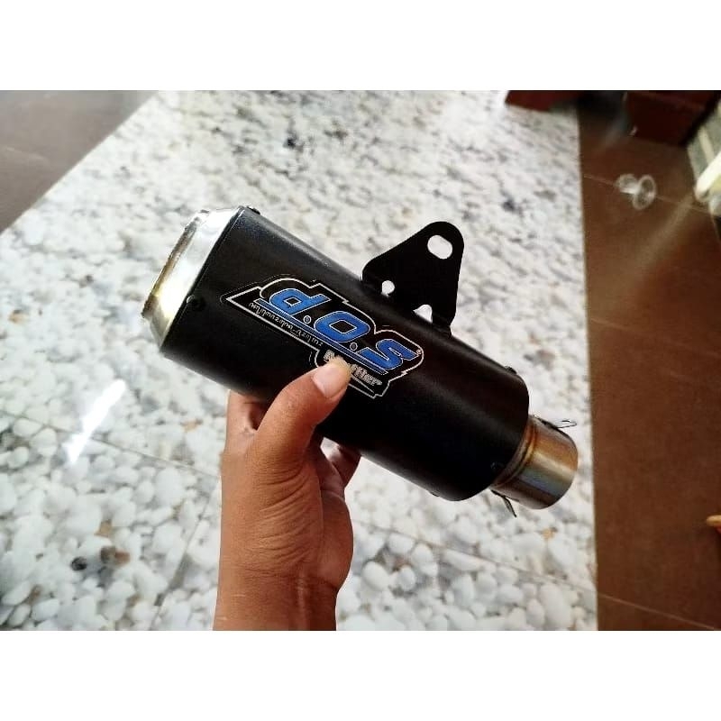slencer knalpot DOS gp1 black suara bisa reques