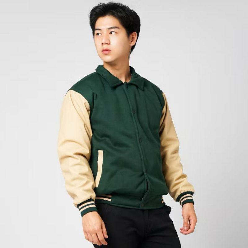 Baseball Comby Varsity - Jacket Varsity Pria Casual Jacket Baseball