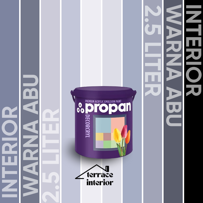 Cat Tembok Interior Propan Decorcryl warna Abu Ukuran 2.5 L