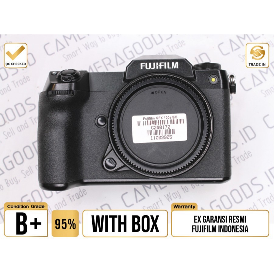 Fujifilm GFX 100S Medium Format Mirrorless Camera Body Only - Grade B+ - C240172 Kamera Profesional 