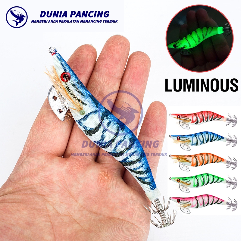 8 cm/10 cm/12 cm Umpan Pancing Cumi-cumi Bercahaya Umpan Kayu Udang Umpan Cumi-cumi Umpan Pancing-DP