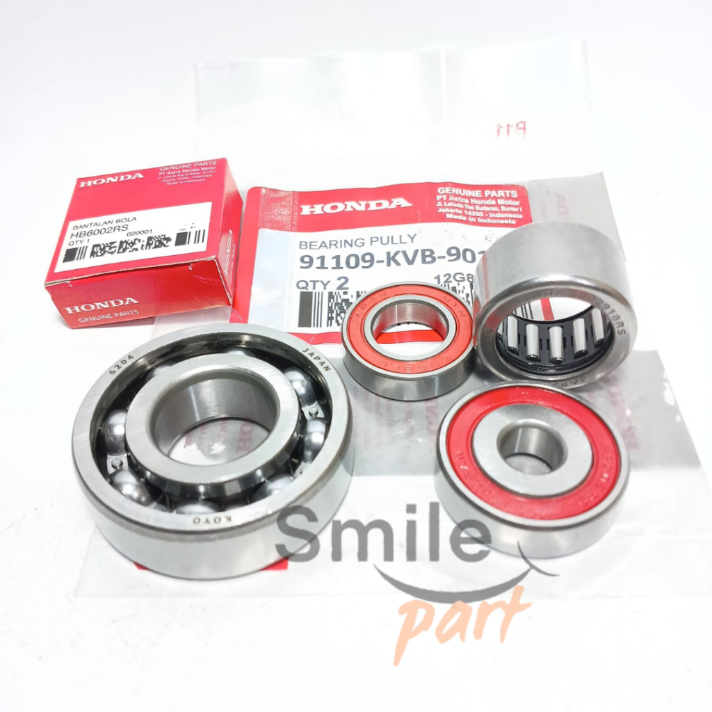 PAKET BEARING AS PULLY GARDAN 6002 BAK CVT LAHAR 6204 BAMBU PULY BEAT VARIO SCOOPY SPACY LAHER PULI
