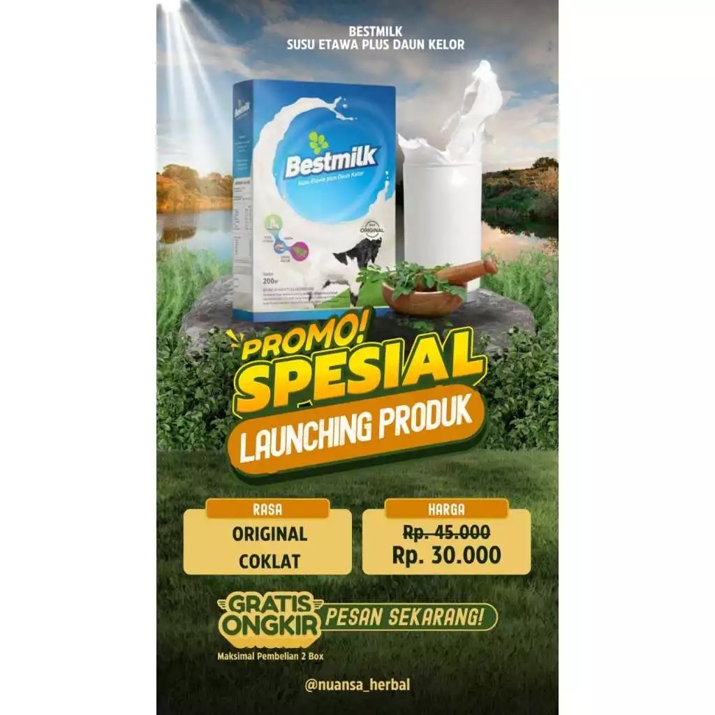 

BEST MILK SUSU KAMBING PLUS DAUN KELOR 200 Gram