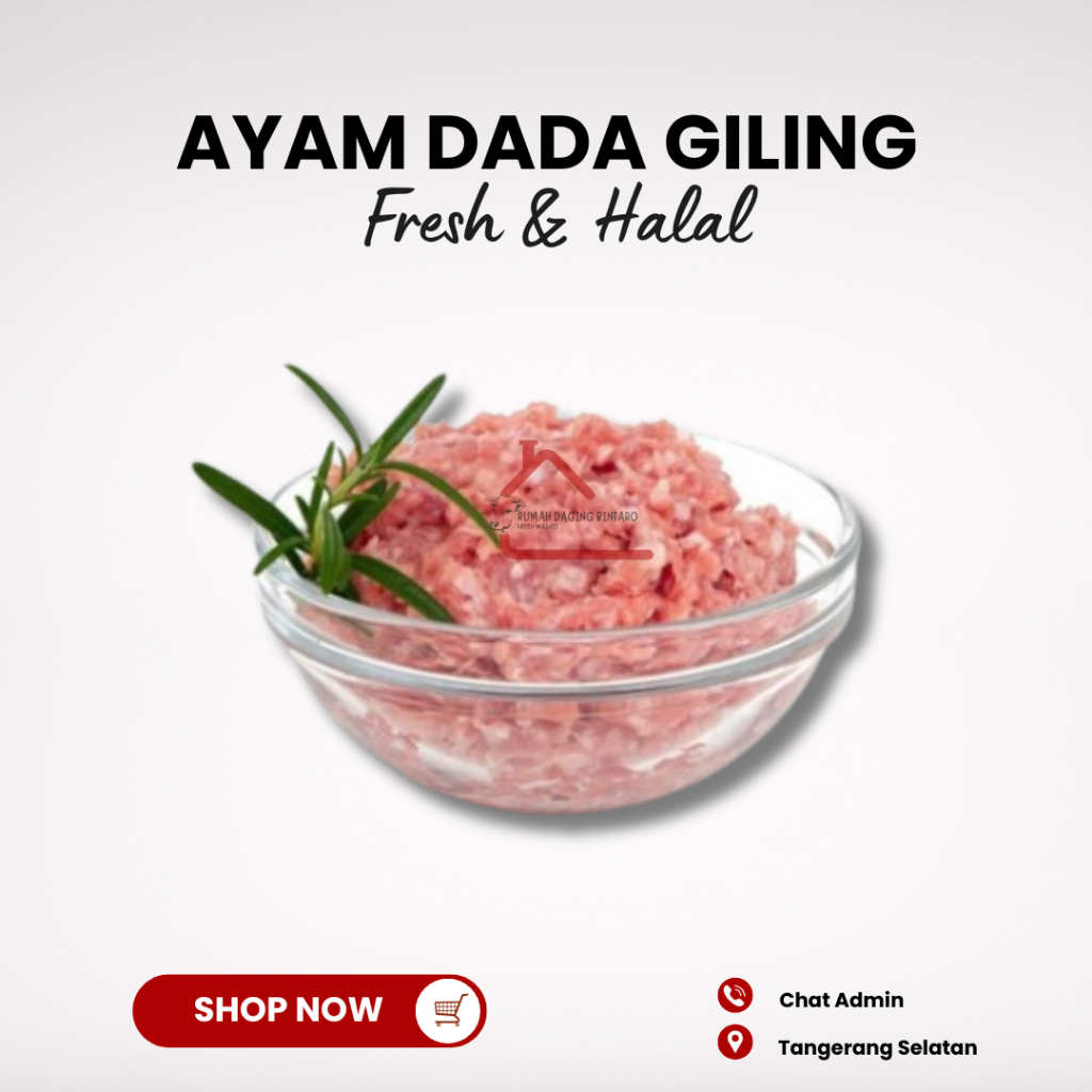 

Daging Giling Ayam Dada Fresh Halal 500gr Tangerang Selatan
