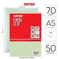 

isi Binder Loose Leaf Warna A5 / Sedang isi 50 Lembar