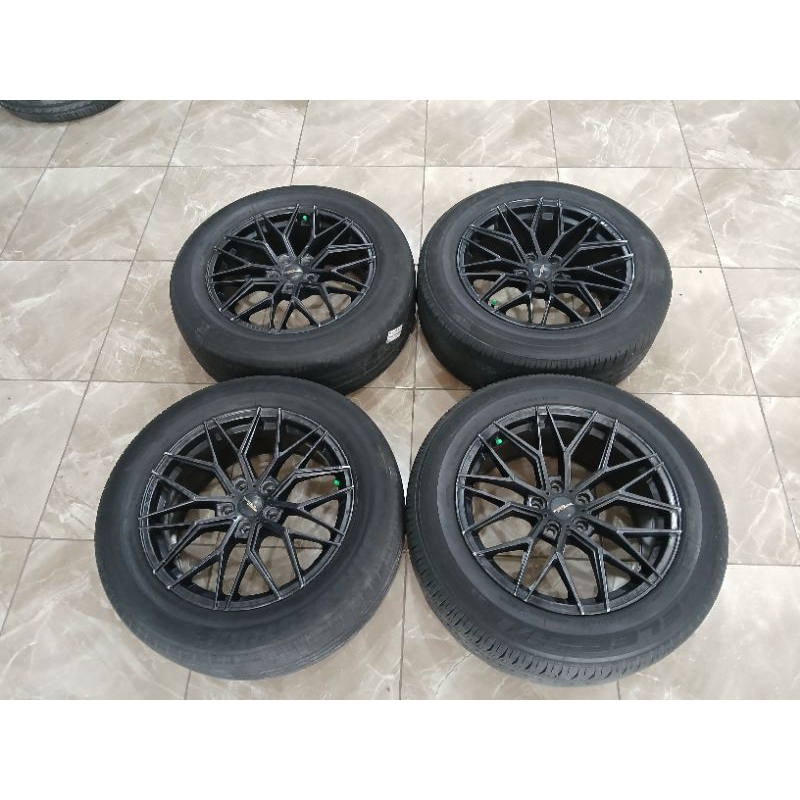Velg mobil bekas racing ring 18 pcd 5x114 + ban bekas bonus 235 60 r18