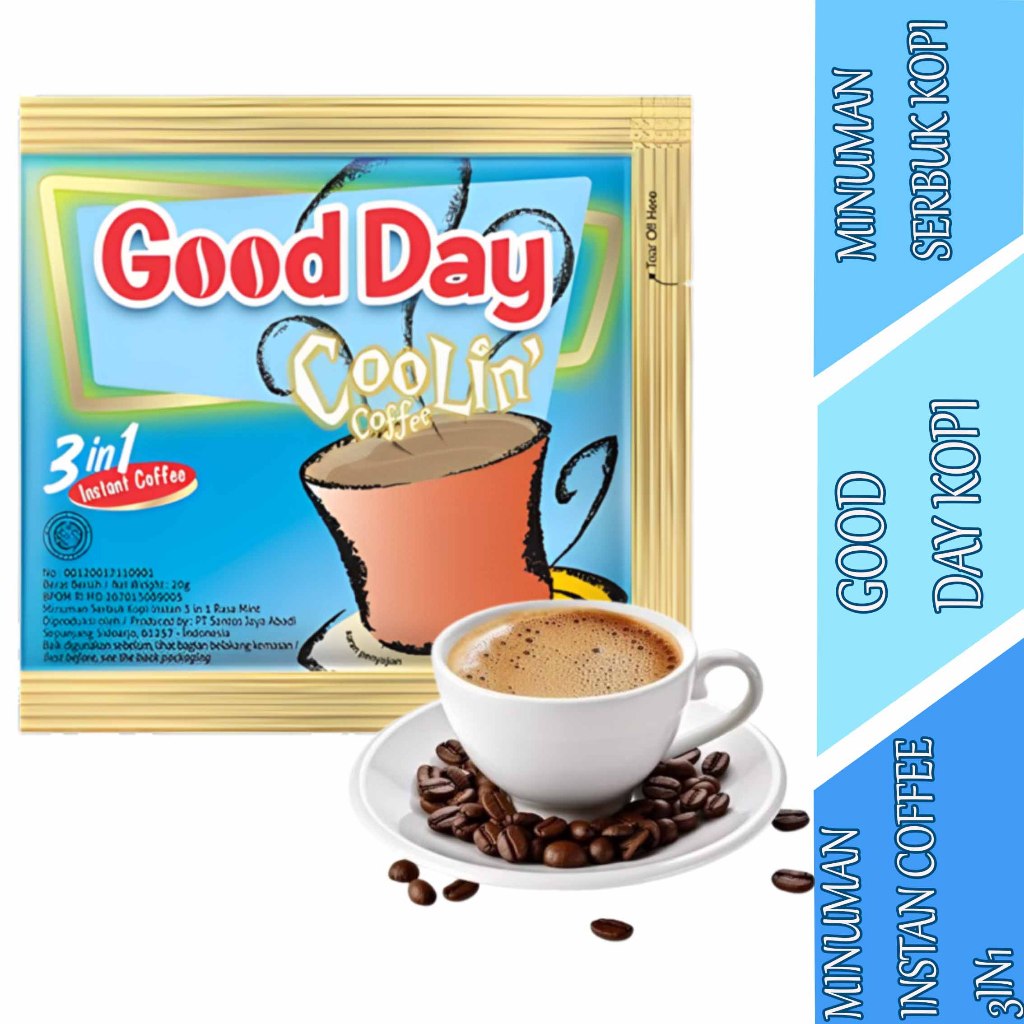 

Minuman Kopi Instan 3in1 - Good Day - Minuman Serbuk Coffee Coolin - 10x20gr