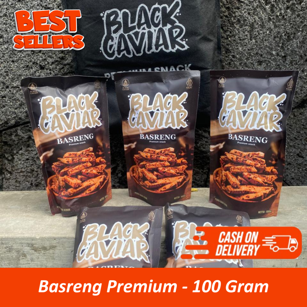 

Basreng Black Caviar Bandung - Cemilan Basreng Pedas - Basreng Kering - Basreng Original 100 Gram