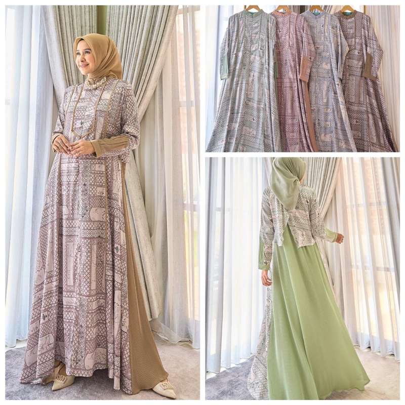 Carisaa dan Dress Gamis  motif Batik   Terbaru Marevi  Standar Jumbo Premium Original  Gamis Batik  