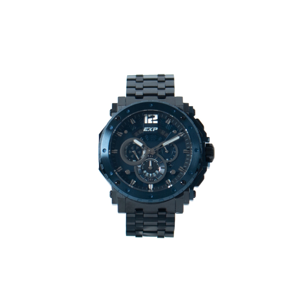 Jam Tangan Expedition Chronograph Men Quartz Band Black Blue 45.5mm - E6402BCBUBBU
