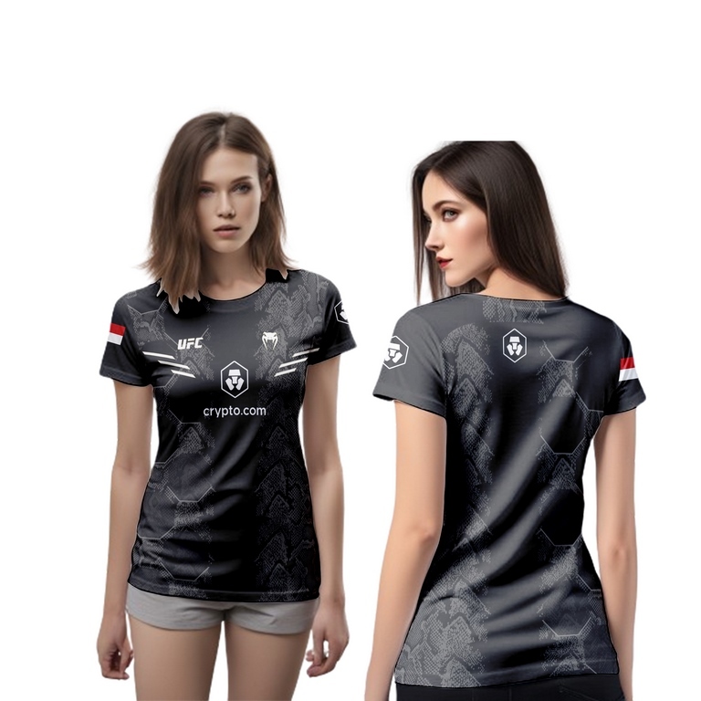 kaos wanita baju crypto / baju jersey crypto lengan pendek bahan dryfit sublime bisa custom