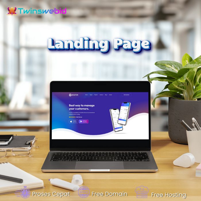 Website Landing Page Paket Lengkap Dan Murah Free Hosting, Domain, maintenance Full Backup