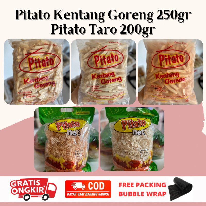 

PITATO KENTANG GORENG JUMBO 250GRAM | PITATO TARO NET JUMBO 200GRAM