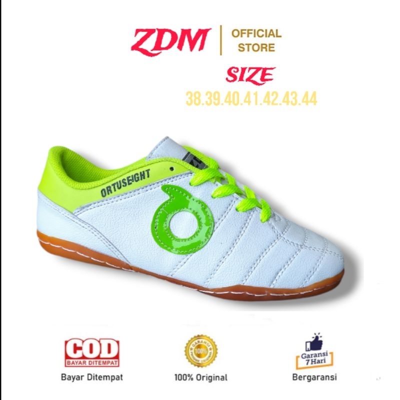 ZDM Sepatu Futsal Kombinasi Ortuseight (Outsole Jahit) Bahan Semi Kulit Size 38-44