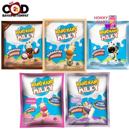 

[ HOKKY ] Permen Nano Nano Milky Flavour 12gr Permen Susu Vanila Cokelat Taro Cookies & Cream Permen Jadul Snack Cemilan Anak Murah Jajanan Jadoel Halal