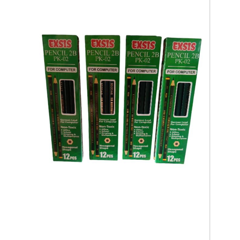 

Pensil kayu 2B polos box isi 12 termurah exsis