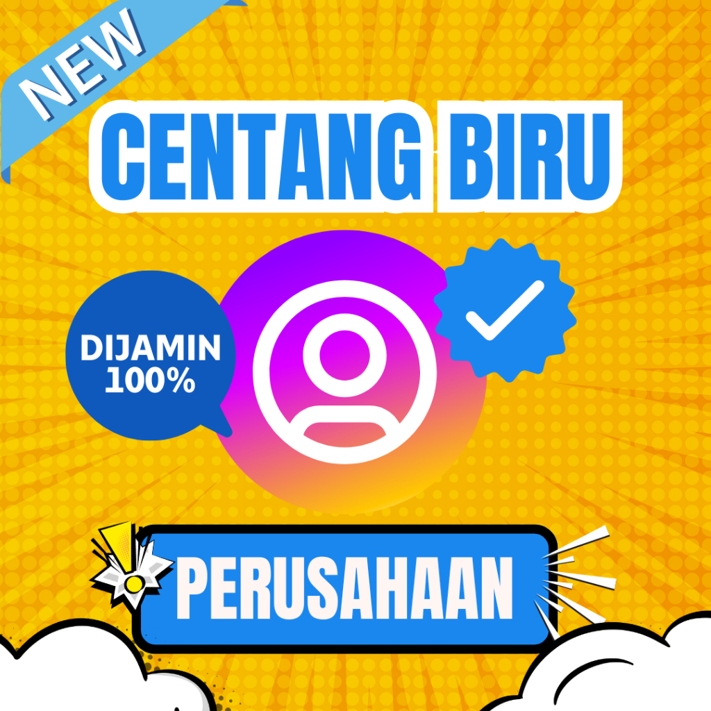 Centang Biru AKUN BISNIS INSTAGRAM (pakai FULL LOGO perusahaan) - Verified 100% Centang Biru (BERGAR