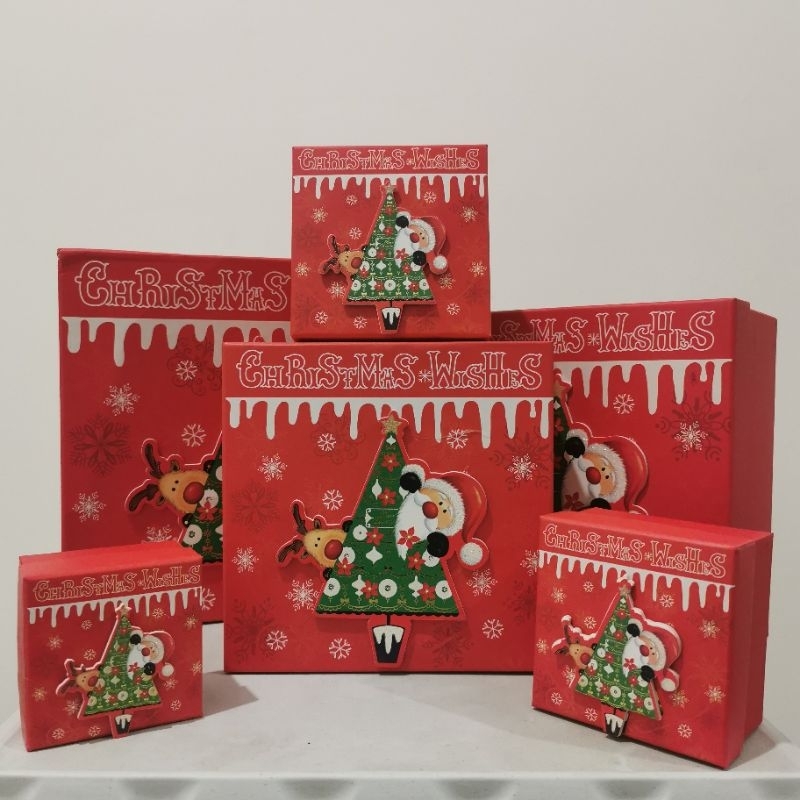 

Kotak kado / kotak hampers tebal edisi natal