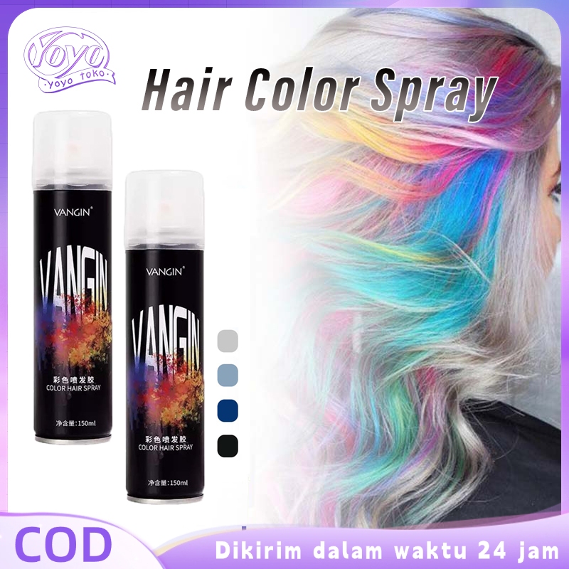 Pewarna Rambut Spray Non Permanen 150ml Semir Spray Rambut Non Permanen Cat Rambut Semprot Sementara