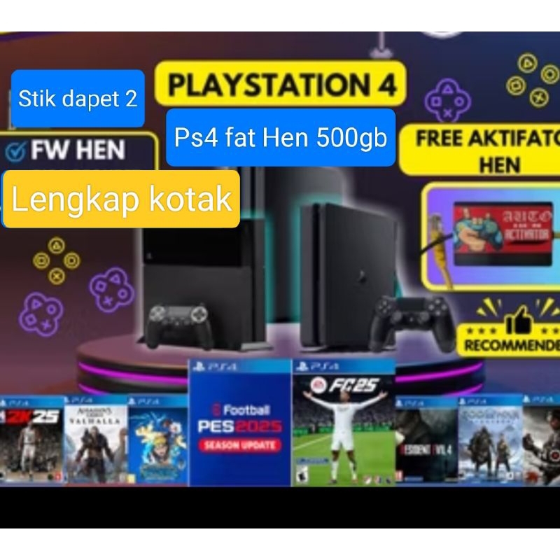 Ps4 fat Hen FC25 SERI 11/12 Lengkap kotak