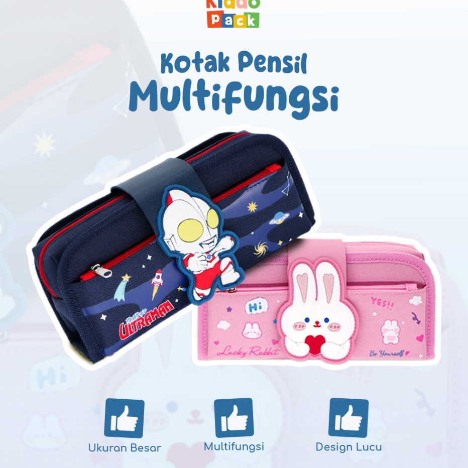 

KUALITAS OKE KiddoPack Kotak Pensil Multifungsi Anak Sekolah LakiLaki Perempuan Br