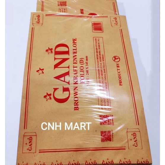 

KI3 1 PCS 1 Pak GAND Amplop coklat folio amplop coklat F 4