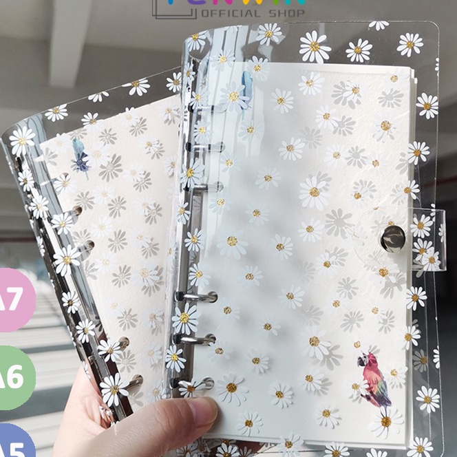 

Terbaru A7A6 A5Clear Soft PVC Notebook Binder Cover Planner 6Ring LooseLeaf FolderTenwin