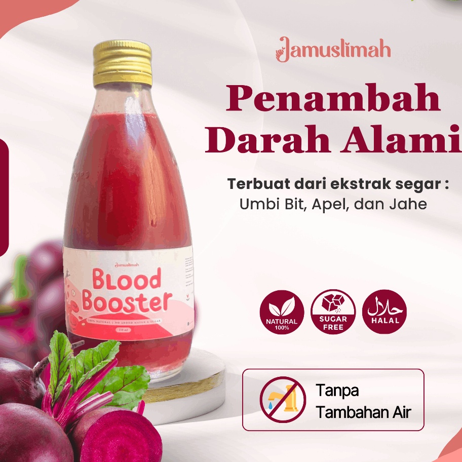 

ORIGINAL Penambah Darah Alami Bumil Blood Booster Jus Jamu Jamuslimah Umi sehat