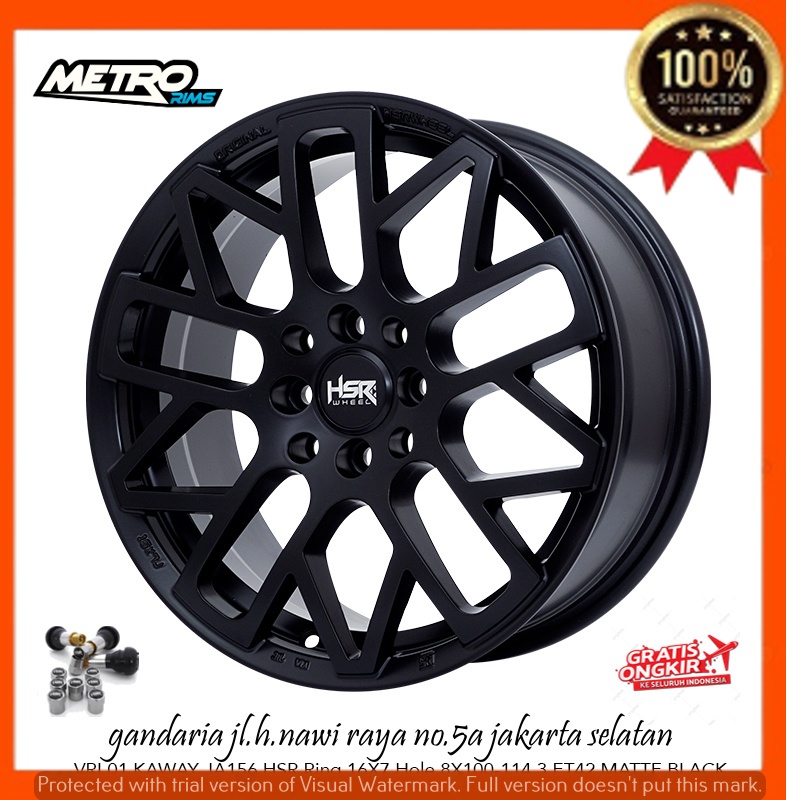 VELG PELEK RACING HSR R16 RING 16 UNTUK MOBIL LIVINA VIOS CITY AVANZA XENIA DLL-JAKARTA SELATAN