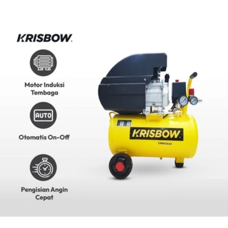 KRISBOW KOMPRESOR 2HP 24L 8BAR 1PH LANGSUNG