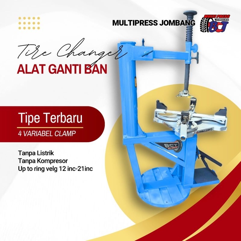 BCT Tire Changer 4 Variable Clamp | Alat Buka Ban | Alat Ganti Ban