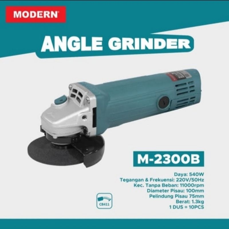 Mesin Gerinda Tangan Modern M-2300B / Mesin Gerinda Tangan 4 inch Modern