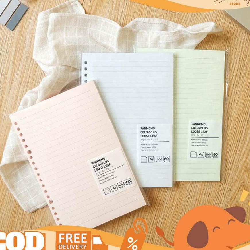 

Kilat Panmomo Cololus Loose Leaf Binder Paper A5 B5 1gsm Refill Binder Loose Leaf Ukuran A5 B5 Warna Warni
