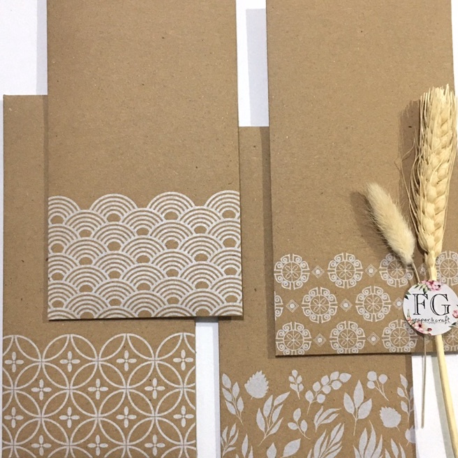 

murah Amplop Angpau Uang 5pcs Motif Rustic 9x17cm by fgpaper