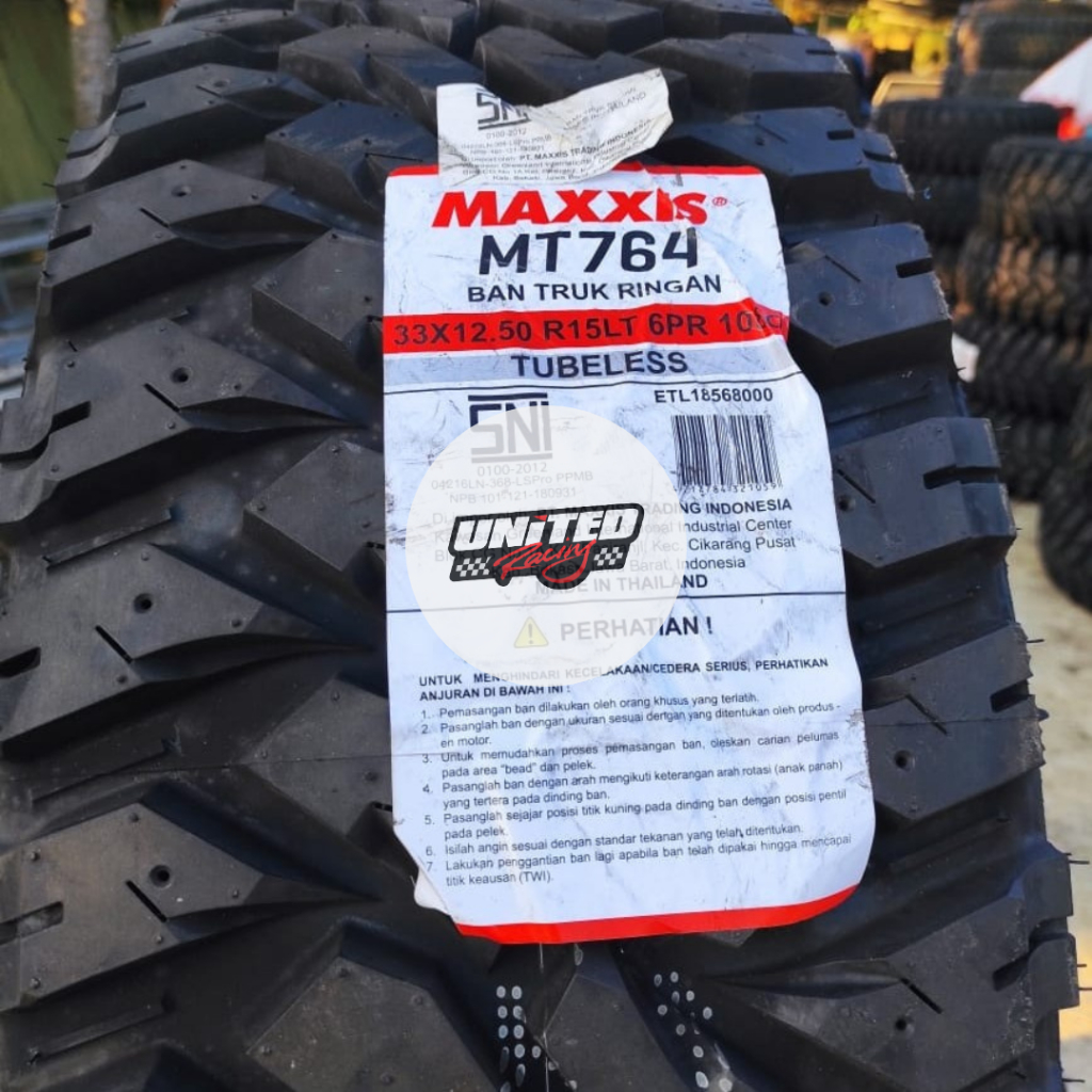 BAN MOBIL OFFROAD RING 15 MAXXIS MT 764 33 12,5 R15 TUBLES MUD TERRAIN JAKARTA
