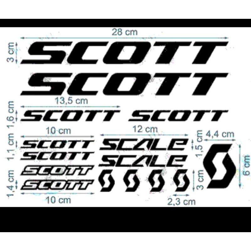 Stiker Cutting Sepeda Scott Scale