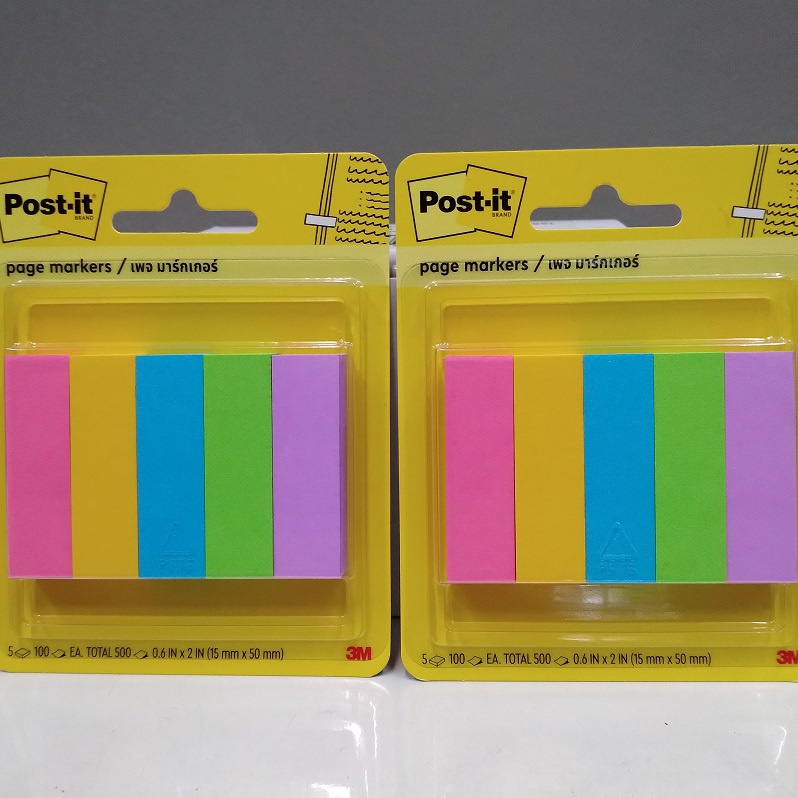 

KP8 3M Post It 675ASST Page Marker 15mm x 5mm THEN